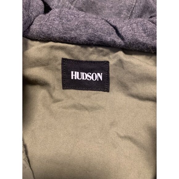 NWT Hudson Boys Hooded Cotton Hybrid Shirt M Casual Style 2 Front Pockets - Picture 4 of 9